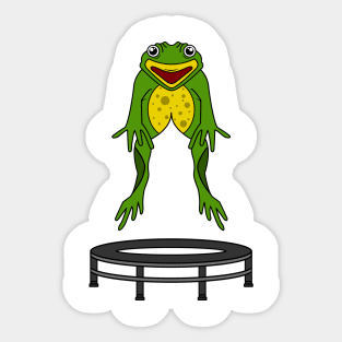 Frog with Trampoline Sticker